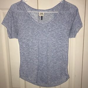 Blue Scoop Neck Top